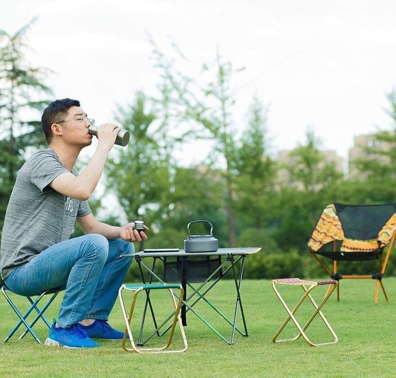 Aoutacc Ultralight Portable Folding Camping Stool for Outdoor Fishing Hiking Backpacking Travelling(XL:13"x14"x15";Large:11.8"x11"x11.4"; Medium:8.3"x9.5"x 11") - Image 2