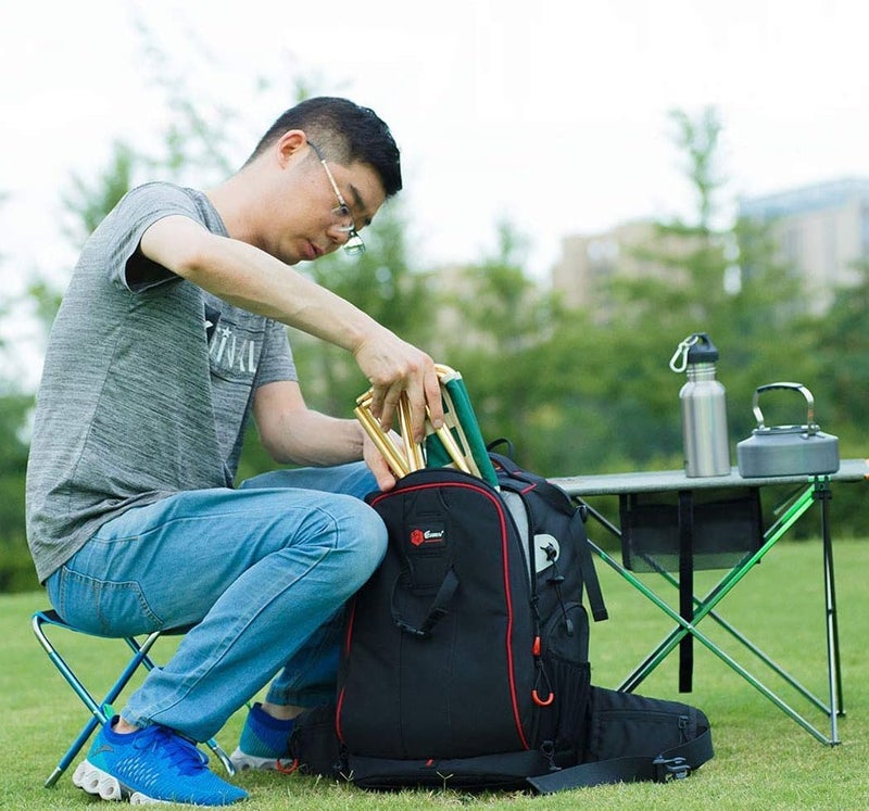 Aoutacc Ultralight Portable Folding Camping Stool for Outdoor Fishing Hiking Backpacking Travelling(XL:13"x14"x15";Large:11.8"x11"x11.4"; Medium:8.3"x9.5"x 11") - Image 5