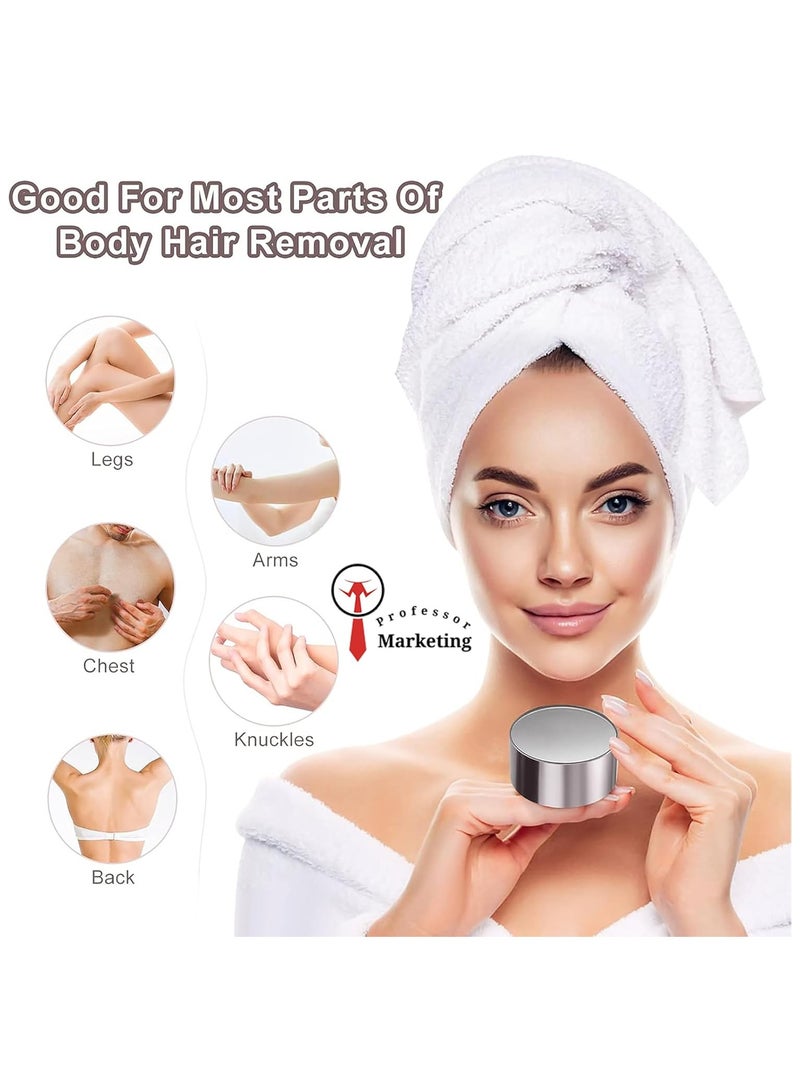 Professor Crystal Hair Remover for Women and Men, 2 in 1 Foot File Callus Remover for Feet Hair Removal, Painless Hair Exfoliation Tool for Arms Legs Back Works as Nail File and Buffer - by Professor - Silver  - Image 3