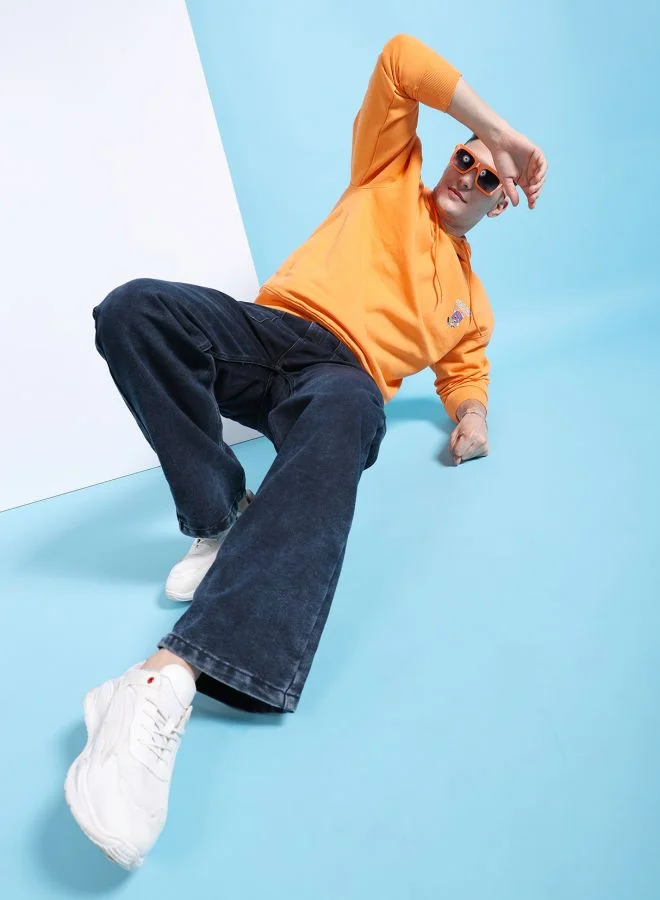 The Indian Garage Co Men Baggy Solid Mid-Rise Stretchable Jeans