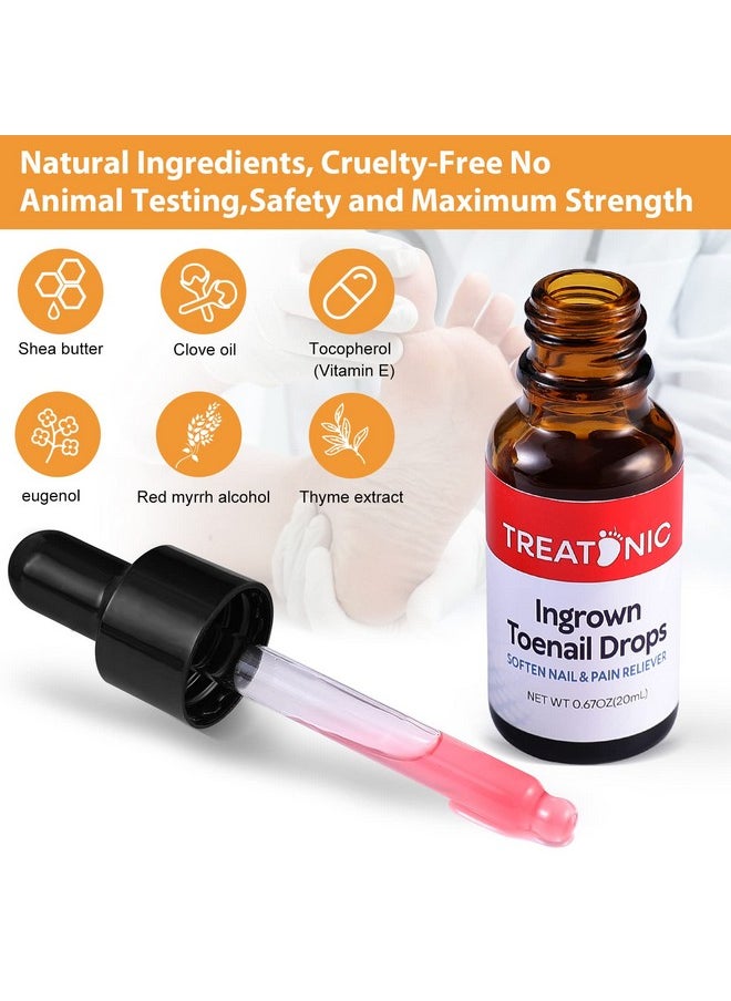 TREATONIC - Ingrown Toenail Treatment Ingrown Toenail Pain Reliever And Softener Kit For Easy Trimming With Silicone Gel Toe Caps - Image 1