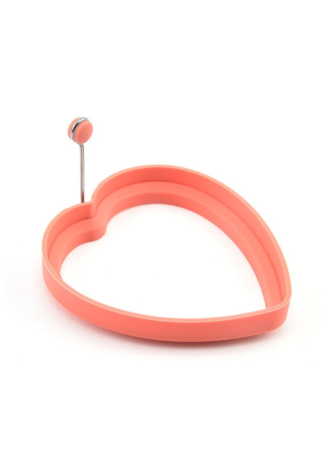 Generic - Thickened Silicone Egg Frier Creative Kitchenware Egg Mold Heart-shaped Flower Fried Egg Mold Cake Baking Mold-Color:Love (Orange) - Image 1