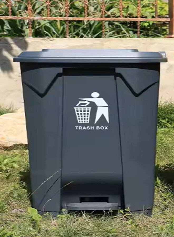 مجال العربية سلة مهملات دعسة ( 80 لتر ) لون رمادي - Image 5