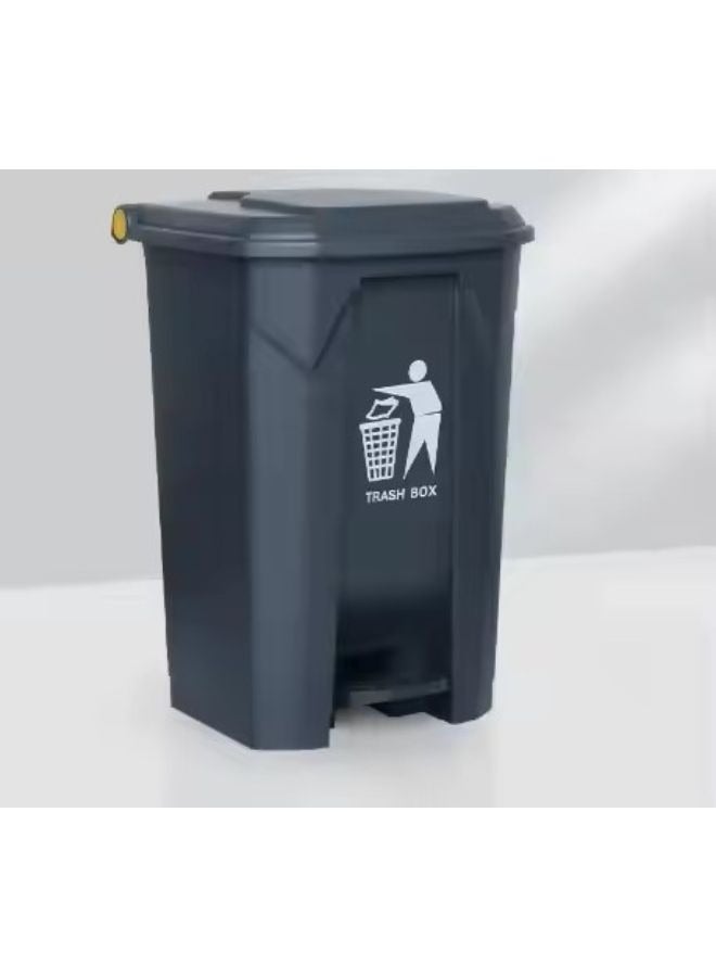 مجال العربية سلة مهملات دعسة ( 80 لتر ) لون رمادي - Image 1