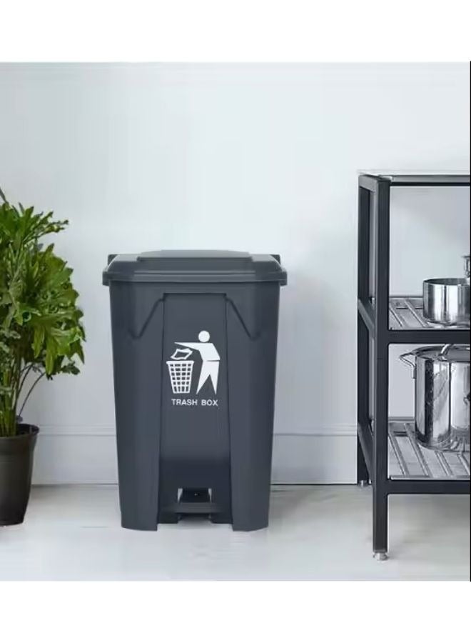 مجال العربية سلة مهملات دعسة ( 80 لتر ) لون رمادي - Image 2