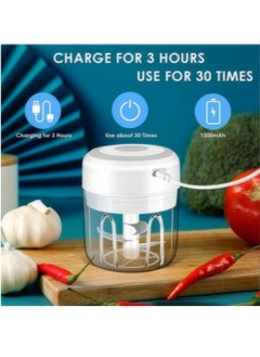 Generic Electric Mini Garlic Chopper, Portable Food Processor, Vegetable Chopper Onion Mincer, Cordless Meat Grinder with USB Charging for Vegetable, Pepper, Onion, Baby Food, Seasoning, Nuts (BPA-Free)  - Image 5