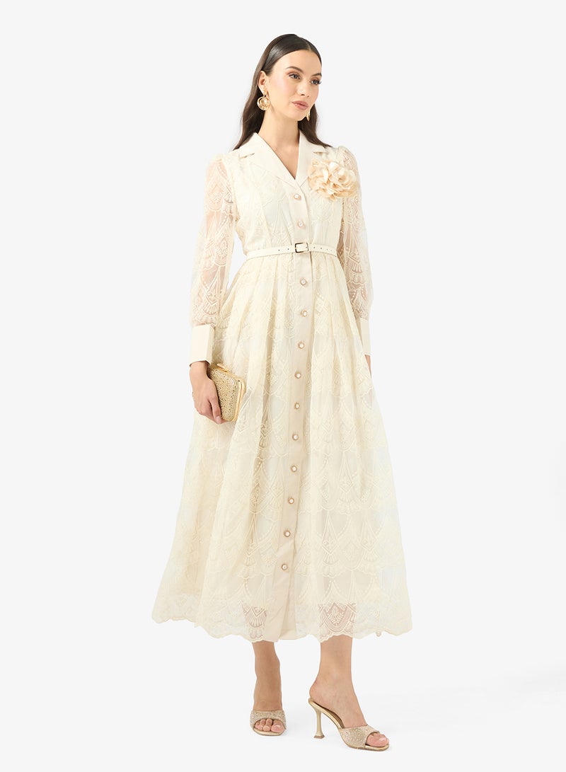 Khizana Lace A-line Dress - Image 4