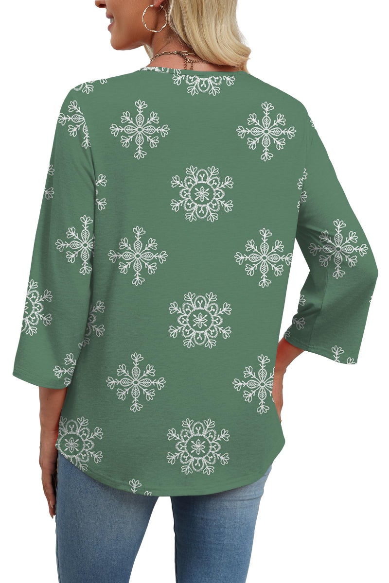 WIHOLL st Patricks Day Shirt Women Plus Size Fashion Clothing Spring Clothes Blouses for Women Dressy Casual Boho Tops Cruise Outfits 2026 Women's Tops Tunic Loose Fit Oversized Tshirts Bohemian 3XL - Image 5