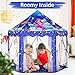 Monobeach Mermaid Princess Tent Girls Blue Large Playhouse Kids Castle Play Tent with Star Lights Gift Toy for Children Indoor and Outdoor Games - Image 4