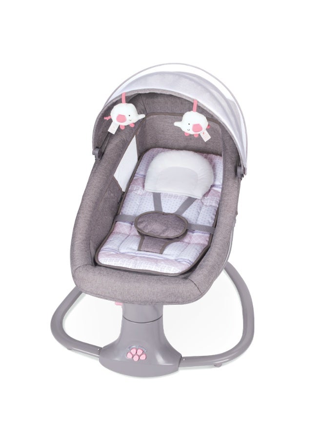 ماستيلا كرسي أطفال هزاز مع جهاز تحكم عن بعد من ماستيلا - 5 سرعات قابلة للتعديل، حتى 36 شهرً - Image 4