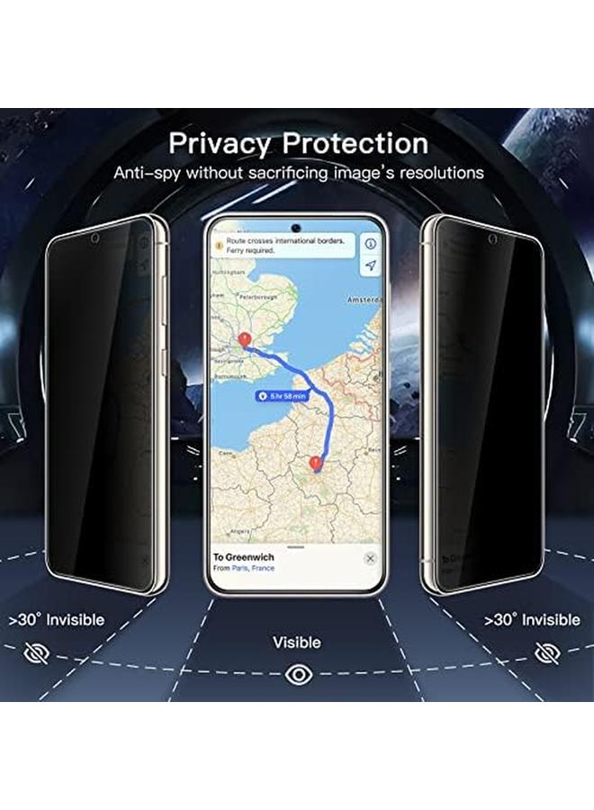 جي تيك واقي شاشة الخصوصية لهاتف Samsung Galaxy S23 5G مقاس 6.1 بوصة مع واقي عدسة الكاميرا ومضاد للتجسس وفيلم زجاجي مقوى متوافق مع معرف بصمة الإصبع، عبوتان لكل منهما - Image 3