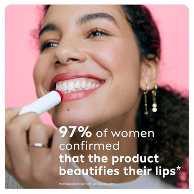 NIVEA LABELLO Lip Balm Strawberry Shine, (4.8g) 24H Moisture, with Shea Butter and Natural Oils Enriched with Vitamins, with Natural Ingredients, Mineral Oil Free, Vegan - Image 5