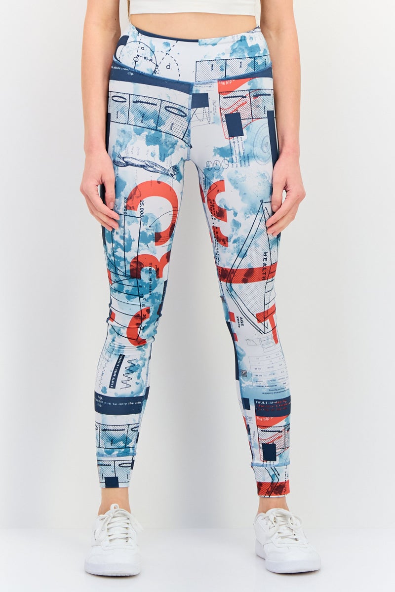 Reebok Women Sportswear Fit Training Tights, Multicolor - Image 1