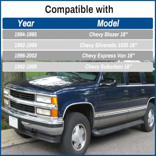 GTownWorks Wheel Center Caps for 16inch Suburban1500 Blazer Tahoe Express Sierra Yukon Jimmy Wheel Center Hubcaps Center Cover Replacement Outer:7.83in/Inner:7.24in - Image 2