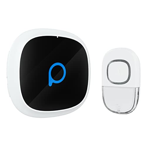 Costar Wireless Door Bell For Home Long Range, Waterproof Calling Bell,Cordless Door Bell, 1000Ft Range With 32 Chimes, Led Light, 5 Level Volume (Pebble 530) Black - Image 1