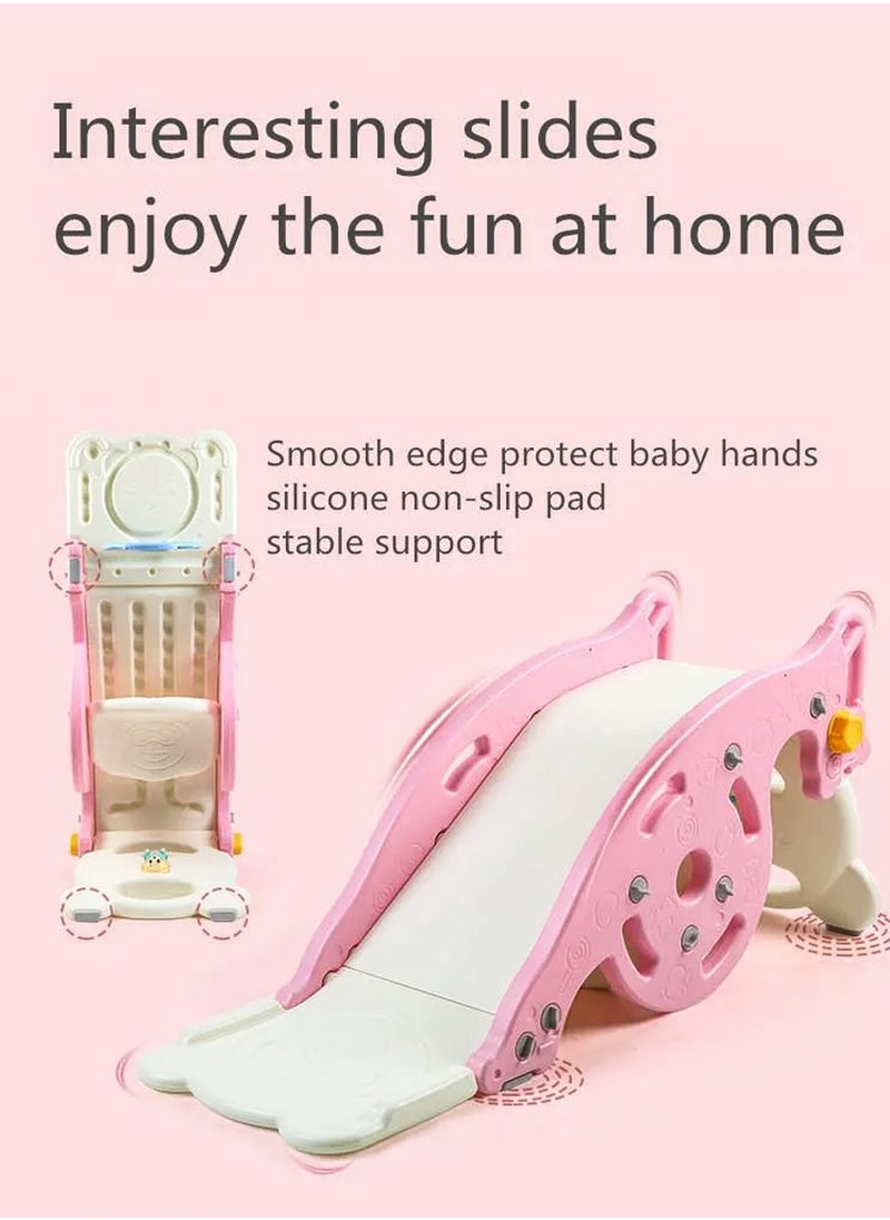 DBLEW 3 in 1 Kids Rocking Chair WIth Baby Slide And Basketball Stand Safe & Durable Foldable Multi Functional Indoor And Outdoor Children Fun Play Set for Toddlers Ages 1 to 3  - Image 3