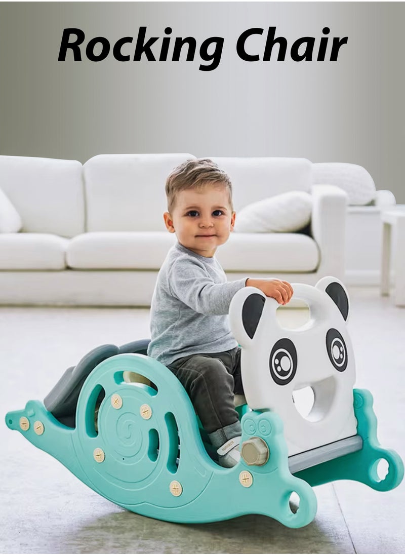 DBLEW 3 in 1 Kids Rocking Chair WIth Baby Slide And Basketball Stand Safe & Durable Foldable Multi Functional Indoor And Outdoor Children Fun Play Set for Toddlers Ages 1 to 3  - Image 4