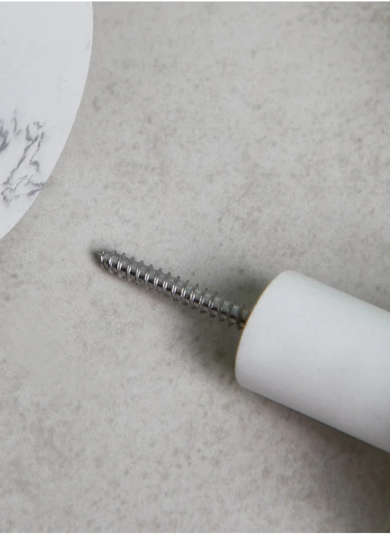 present time White Marble Look Hook Set