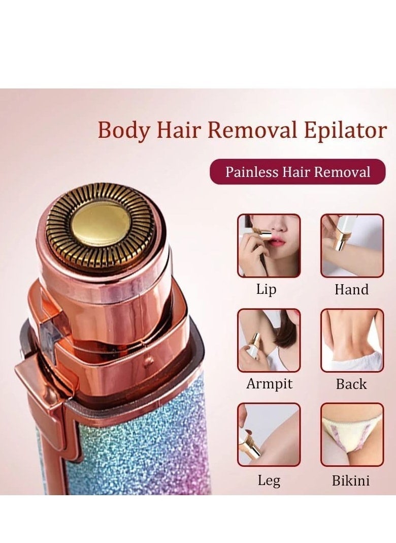 ELTRAZONE 2 in 1 Eyebrow Trimmer & Facial Hair Remover for Women, 2 in 1 Eyebrow Trimmer and 100% Painless Hair Remover with Light for Eyebrow, Nose, Lips, Face, Body - Image 2