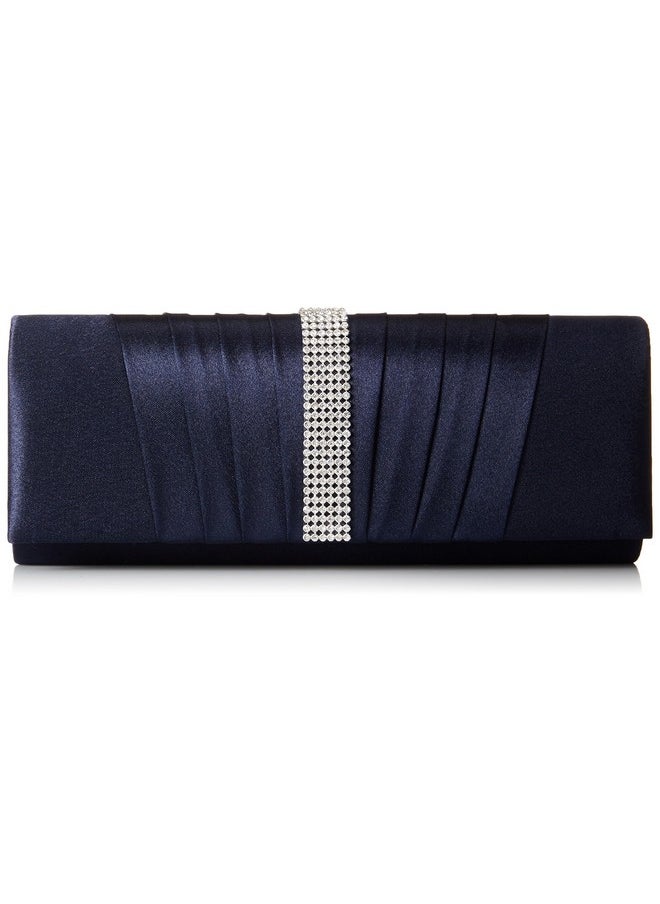 Womens Pleated Satin Crystal Fashion Clutch Evening Bag Navy Blue Large - pzsku/Z8A3D3574C3ACD59FCCE1Z/45/_/1714992762/28825288-a0f0-4233-aea0-3ebc086a4010