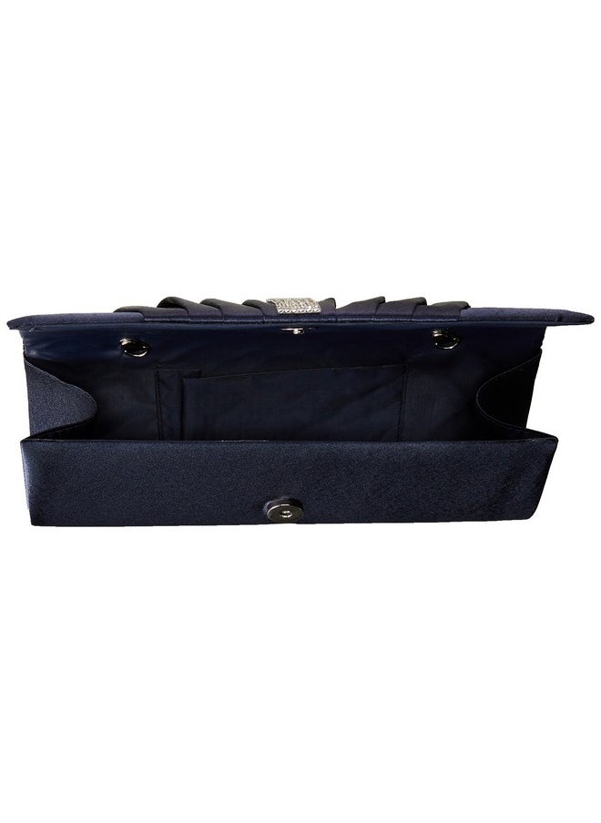 Womens Pleated Satin Crystal Fashion Clutch Evening Bag Navy Blue Large - pzsku/Z8A3D3574C3ACD59FCCE1Z/45/_/1714992765/213697a7-75b2-4bf2-8222-1bca682f3ea3