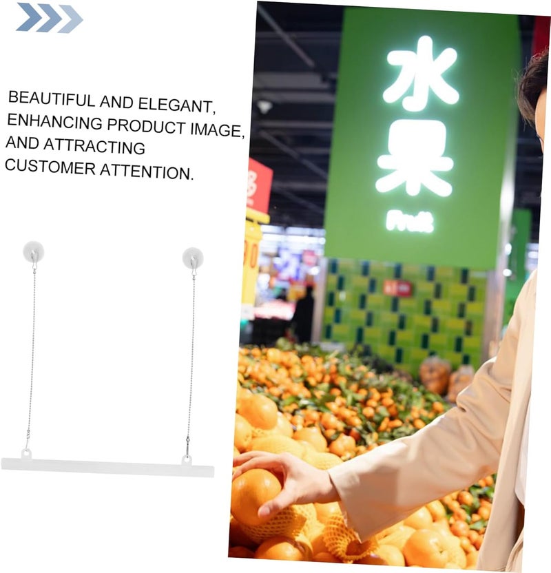 مخزون جاهز متاح طوال العام 2 قطع تصميم عمود تعليق الأعمال الفنية للملصقات والأعلام، إطار ملصق خفيف الوزن للمراكز التجارية والمعارض، إبداعي لعرض الأعمال الفنية - Image 4