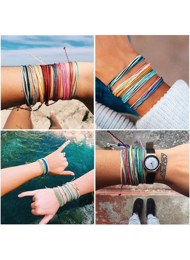 WillingTee 40 Colors 1mm Waxed Polyester Cord 437 Yard Waxed Bracelet Cord Wax String Cord Waxed Thread for DIY Bracelets Necklace Jewelry Making Friendship - Image 3