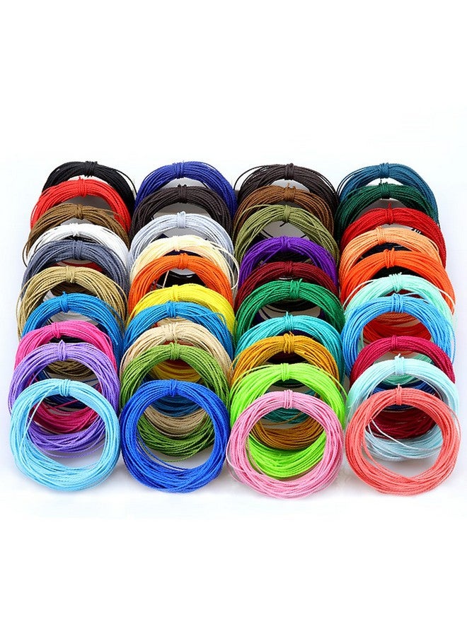 WillingTee 40 Colors 1mm Waxed Polyester Cord 437 Yard Waxed Bracelet Cord Wax String Cord Waxed Thread for DIY Bracelets Necklace Jewelry Making Friendship - Image 2