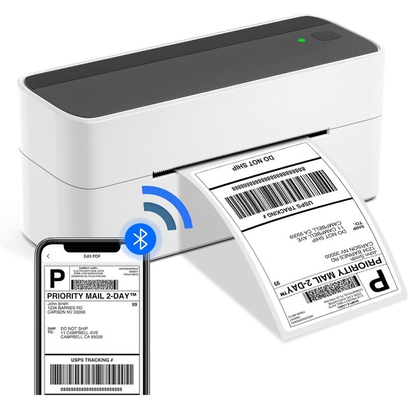 Bluetooth Thermal Label Printer for Shipping Packages Wireless Barcode Label Machine for Small Business Compatible with Phone, PAD, PC for Amazon, Shopify, USPS, DHL, Temu - Image 1