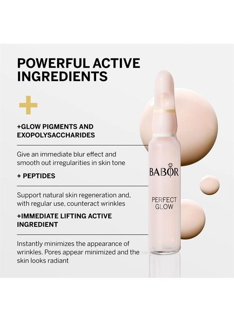 BABOR Perfect Glow Serum Ampoules for the Face, with Glow Pigments for a Radiant Complexion, Vegan Formula, 7 x 2 ml Concentrated Ampoules