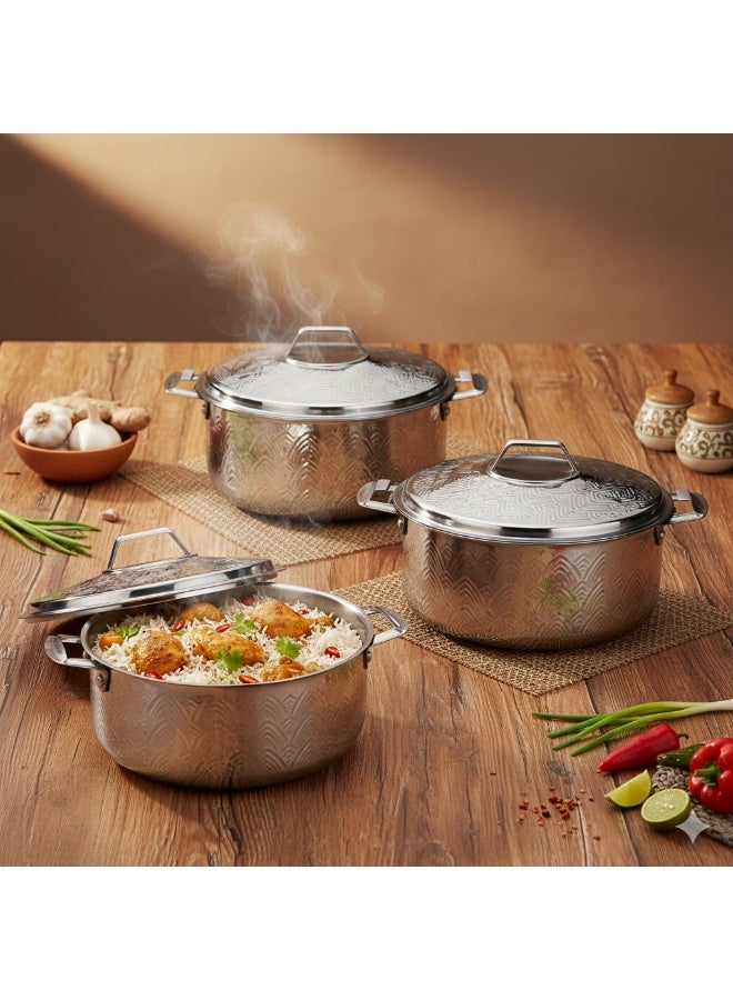 ماكسيما ✨ طقم حافظات طعام ستيل فاخر – 1000 | 1500 | 2500 مل 🍲🔥 - Image 1