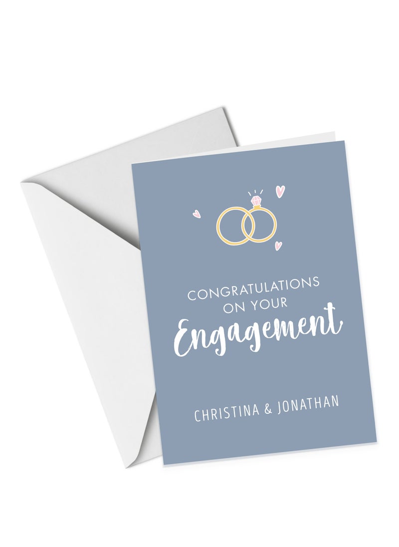 Share the Love A5 Congratulations on your Engagement Personalised Greeting Card  - Image 2