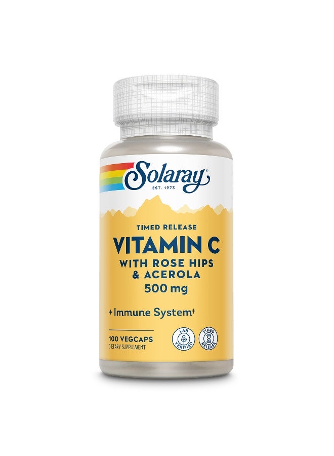 Vitamin C With Rosehip And Acerola 500Mg Antioxidant And Immune Support 100 Vcaps