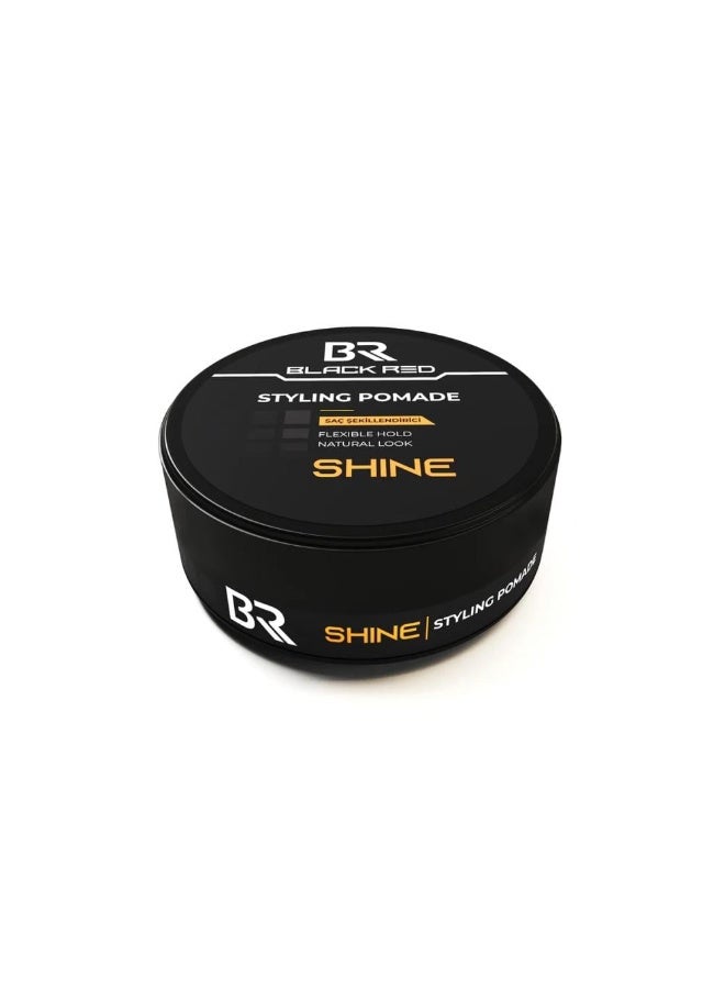 Black Red Hair Styling Pomade Shine - Flexible Hold Natural Look Hair Wax Cream 120 g - Image 3
