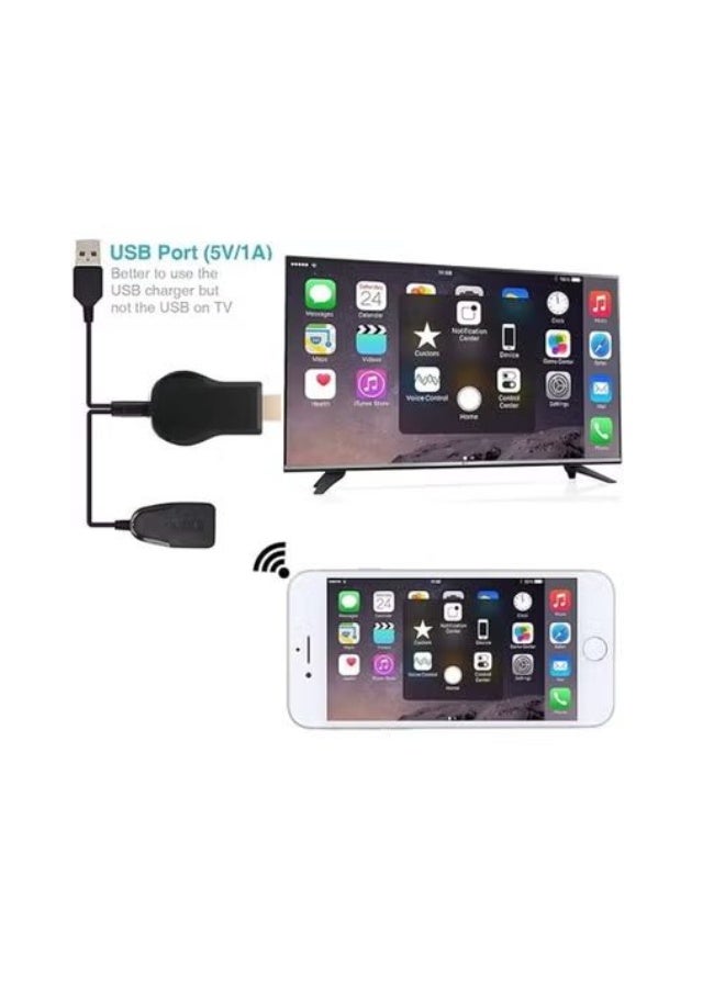 Universal Wireless Wi-Fi Display Dongle – HDMI Screen Mirroring Stick – Miracast & AirPlay Compatible Streamer – High-Definition Wireless Receiver for Android, iOS, Mac, and Windows. - Image 2