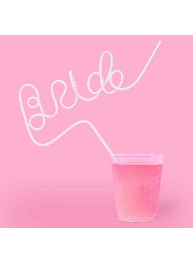 xo, Fetti Bachelorette Party XL White Bride Straw | Bridal Shower Party Decorations | Bride to Be Gift - Image 1
