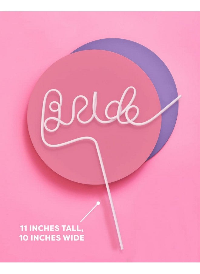 xo, Fetti Bachelorette Party XL White Bride Straw | Bridal Shower Party Decorations | Bride to Be Gift - Image 4