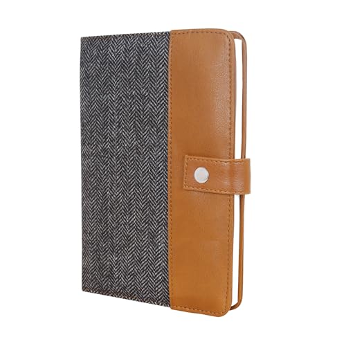 HAMELIN Notebook Diary 2026 | To Do List Journal | Undated Daily Planner & Organizer for Personal & Office Use | Ideal Gift for Men & Women | A5 | 200 Ruled Pages | 80 GSM | Grey herringbone - Image 1