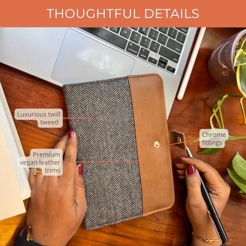 HAMELIN Notebook Diary 2026 | To Do List Journal | Undated Daily Planner & Organizer for Personal & Office Use | Ideal Gift for Men & Women | A5 | 200 Ruled Pages | 80 GSM | Grey herringbone - Image 5