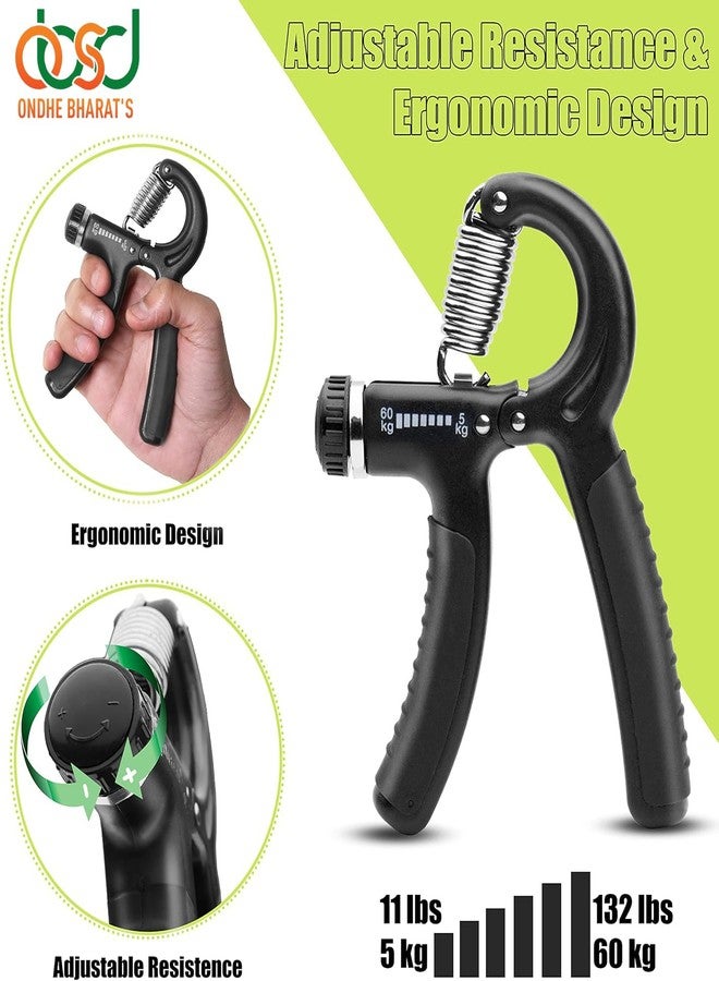 Ondhe Bharat's Hand Grip Workout Strengthener, Adjustable Hand Gripper for Men & Women for Gym Workout Hand Exercise Equipment to Use in Home for Forearm Exercise, Finger Power Gripper (MultiColor) - Image 3