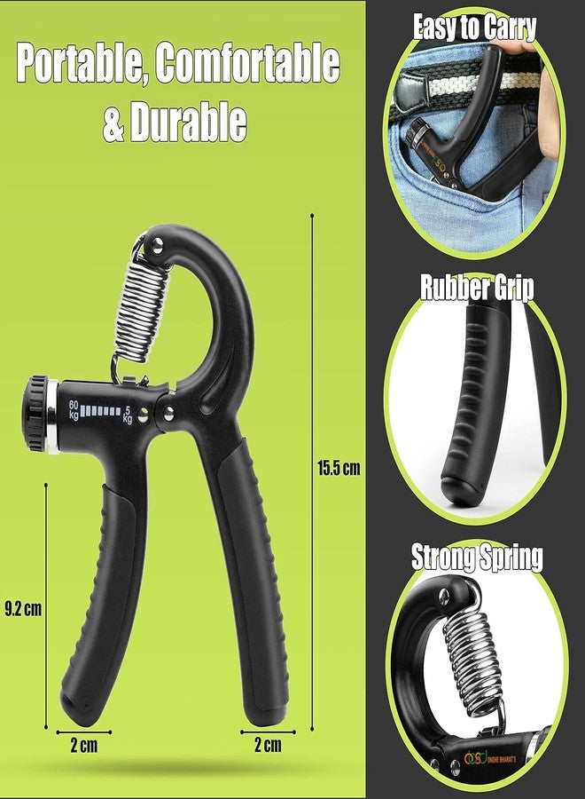 Ondhe Bharat's Hand Grip Workout Strengthener, Adjustable Hand Gripper for Men & Women for Gym Workout Hand Exercise Equipment to Use in Home for Forearm Exercise, Finger Power Gripper (MultiColor) - Image 2