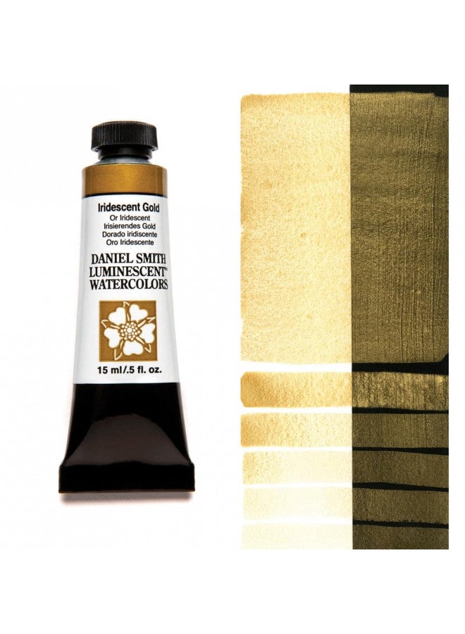 DANIEL SMITH Extra Fine Watercolor Paint, 15ml Tube, Iridescent Gold , , 284640017, 0.5 Fl Oz (Pack of 1) - Image 2