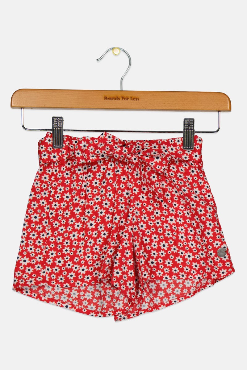 Pepe Jeans Toddlers Girl Allover Print Shorts, Red - Image 1