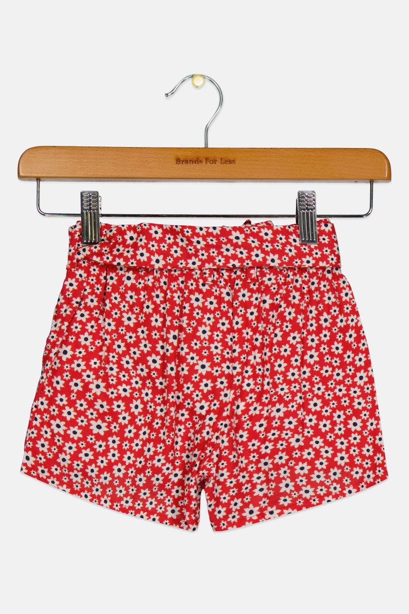 Pepe Jeans Toddlers Girl Allover Print Shorts, Red - Image 2