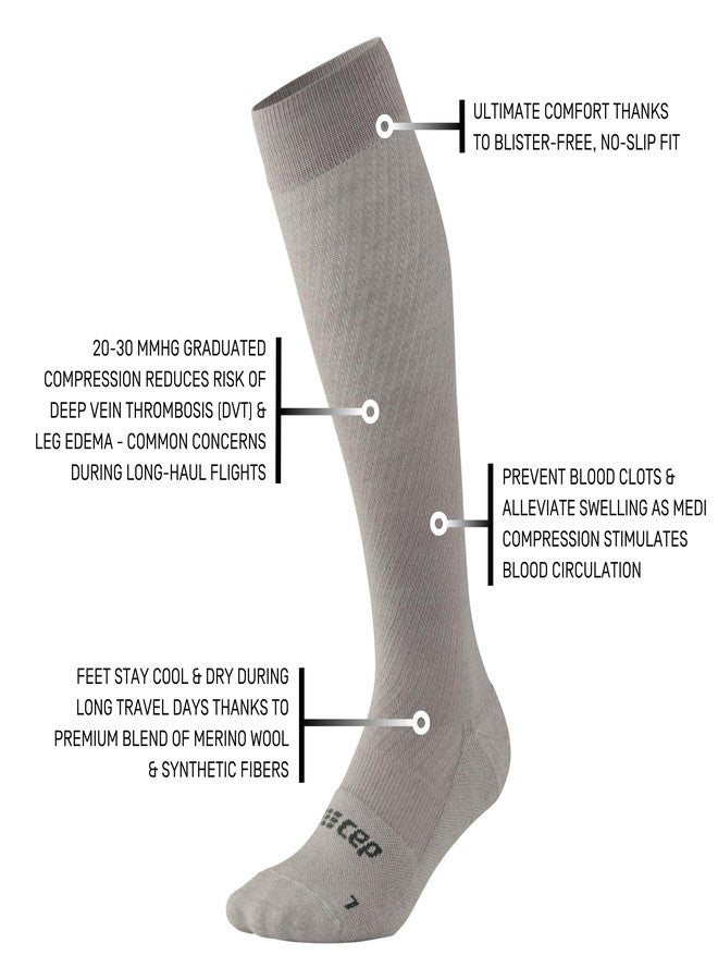 CEP Flight Compression Socks, Light Grey, Men, III - Image 5