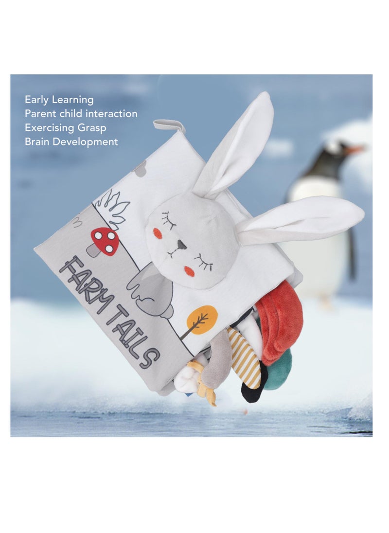 Velaurs Baby Cognitive Toy Rabbit Cloth Book  - Image 5