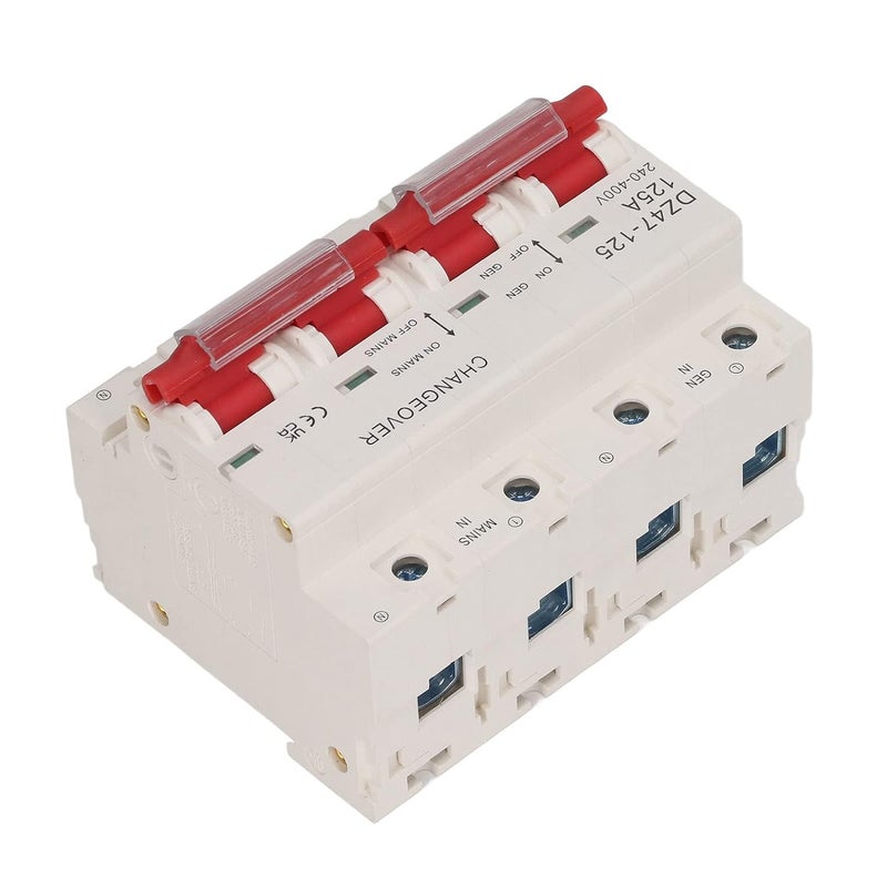klarako Interlock Transfer Circuit Breaker, Dual Power Circuit Breaker Switch, Current Isolator,125A 2P and 2P 10KA Breaking Capacity Transfer Switch, AC 240‑400V - Image 1