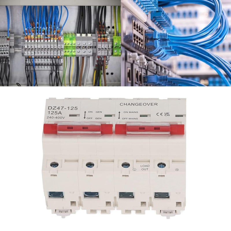 klarako Interlock Transfer Circuit Breaker, Dual Power Circuit Breaker Switch, Current Isolator,125A 2P and 2P 10KA Breaking Capacity Transfer Switch, AC 240‑400V - Image 2
