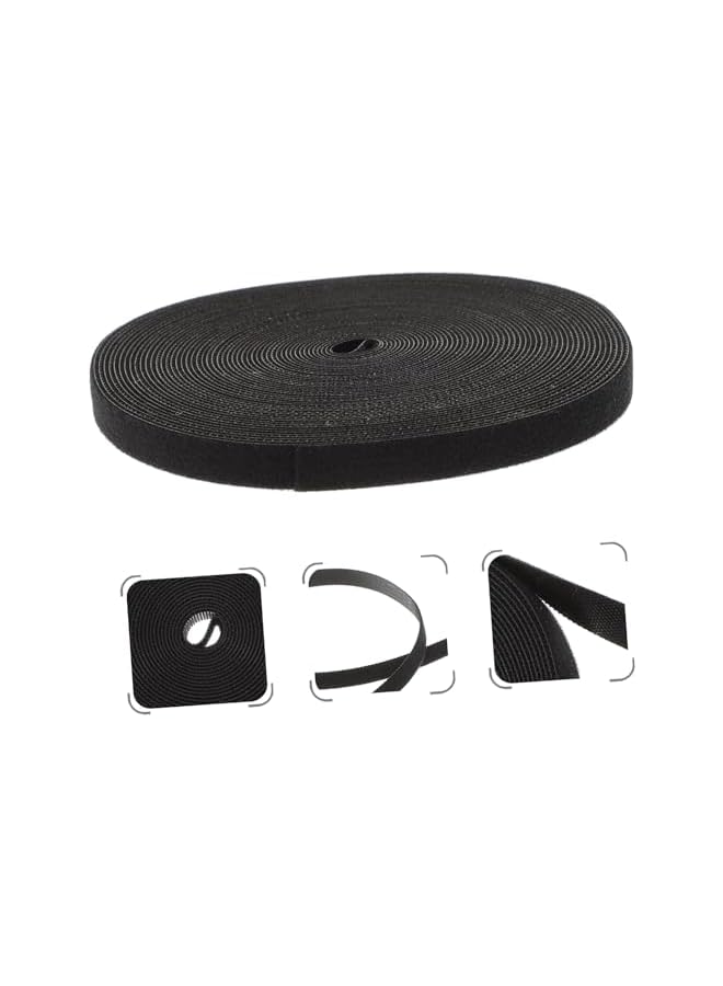 PROMASS promass 5M x 1/2inch Reusable Cable Ties Multi-Purpose Cord Organizer Hook Loop Strips Adjustable Double Side Flexible Wire Ties for Computer TV and Other Cables  - Image 3