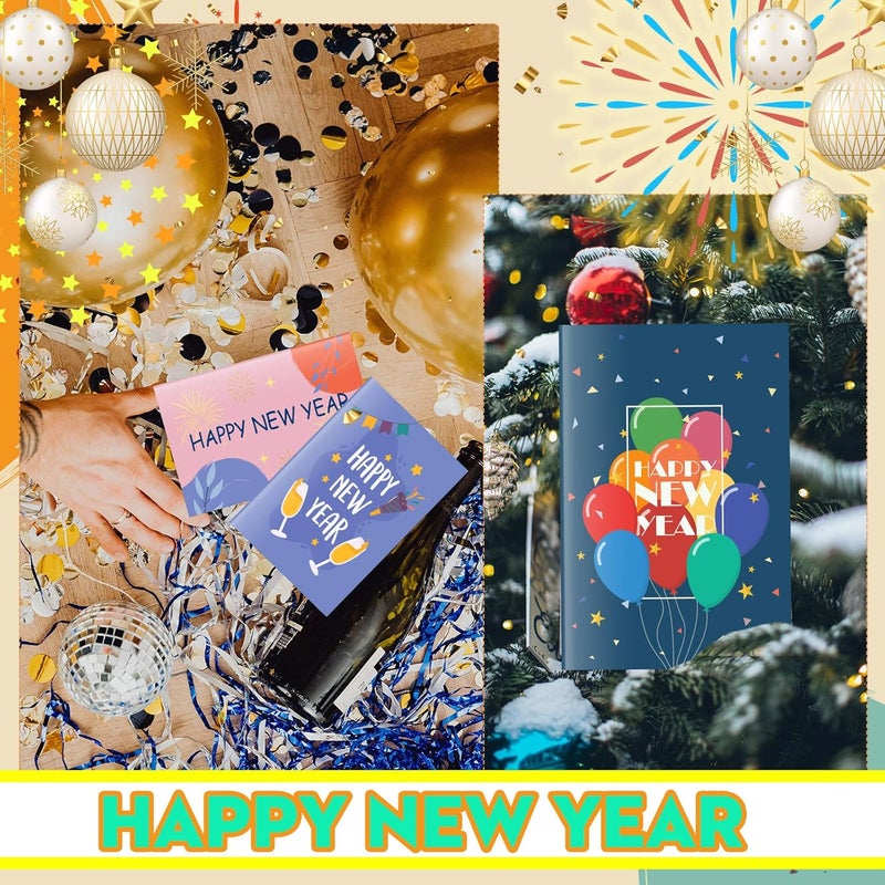 Glenmal مجموعة بطاقات رأس السنة الجديدة جلنمال 150 مع أظرف بالجملة 2025 مجموعة بطاقات تهنئة رأس السنة الجديدة فارغة من الداخل متنوعة بطاقات عطلات سعيدة بطاقات شكر بطاقات رأس السنة لحفلات الدعوات - Image 5